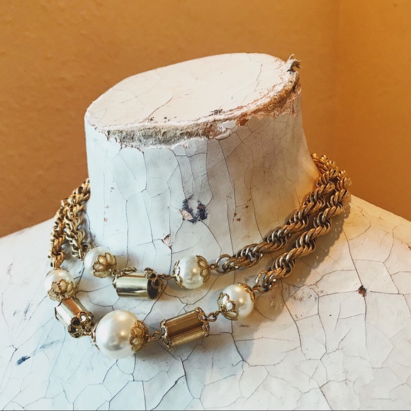 Vintage 60s Double Strand Faux Pearl Necklace - Picture 8 of 8